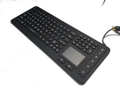 IP68 Waterproof Back Lit Corded Keyboard with Touchpad & Keypad